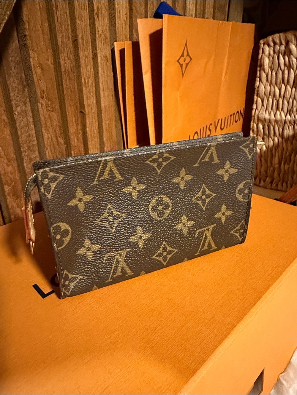 Louis Vuitton Brown Monogram Canvas Zip Pouch